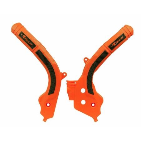 Protector de Chasis Bi-Material RACETECH Naranja / Negro - motoscamaralweb.com