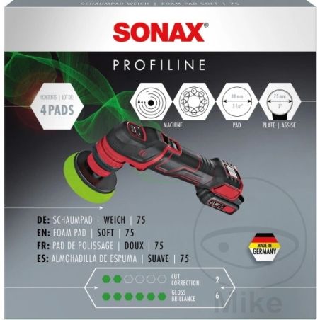 Schaumpad Suave 75 mm 4 pzas | Sonax | Motos Camaral