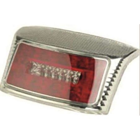 Piloto trasero V PARTS LED tipo R8 cromado MBK/Yamaha - motoscamaralweb.com