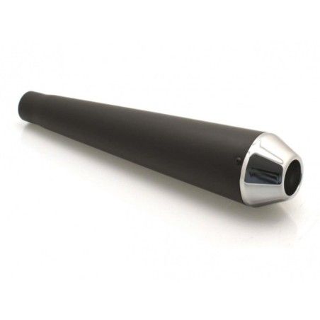 Silencioso Vintage universal V PARTS Series Megaton negro/tapa cromada. no homologado - motoscamaralweb.com