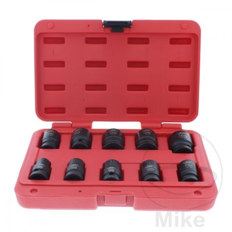 Juego Vasos Impacto 1/2 Hexagonal Corto 10 pza | JMP | Motos Camaral