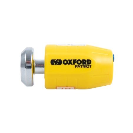 Candado de disco OXFORD Patriot - Ø14mm amarillo - motoscamaralweb.com