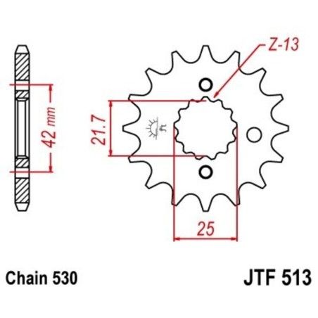 Piñón con goma anti-ruido JT SPROCKETS acero 513 - 530 - motoscamaralweb.com