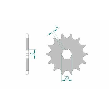 Piñón AFAM acero estándar 20303 - Paso 520 - motoscamaralweb.com