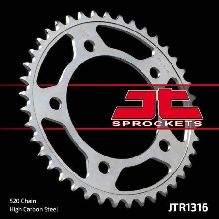 Corona JT SPROCKETS acero estándar 1316 - Paso 520 - motoscamaralweb.com