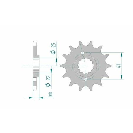 Piñón AFAM acero estándar 20509 - Paso 520 - motoscamaralweb.com
