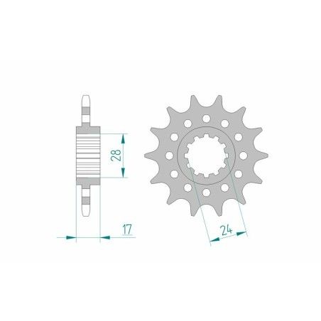 Piñón AFAM acero estándar 20511 - Paso 520 - motoscamaralweb.com