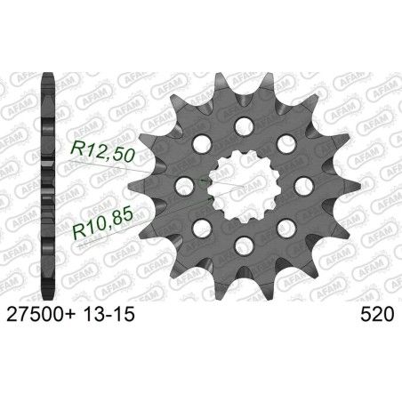 Piñón AFAM acero autolimpiable 27500 - Paso 520 - motoscamaralweb.com