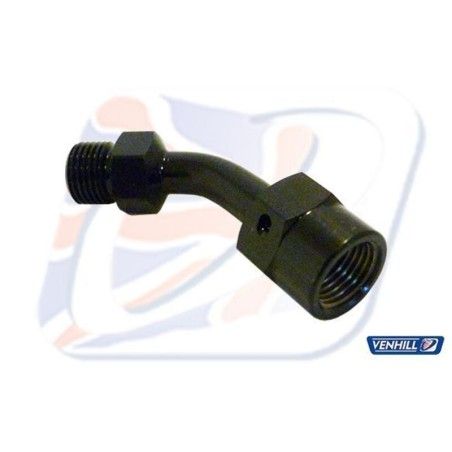 Conector 45° Venhill negro - motoscamaralweb.com