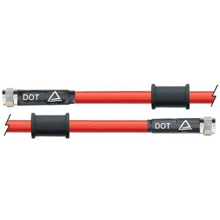 Latiguillo metálico rojo Venhill 225mm tuercas cromadas- motoscamaralw