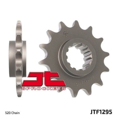 Piñón JT SPROCKETS acero estándar 1295 - Paso 520 - motoscamaralweb.com