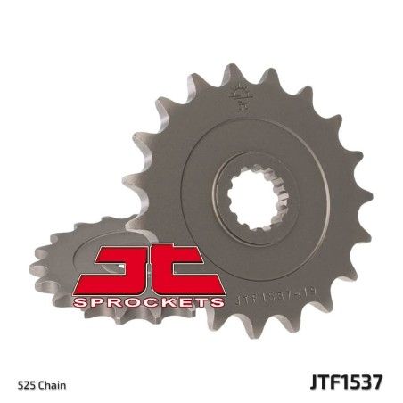 Piñón JT SPROCKETS acero estándar 1537 - Paso 525 - motoscamaralweb.com