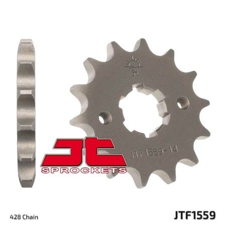Piñón JT SPROCKETS acero estándar 1559 - Paso 428 - motoscamaralweb.com