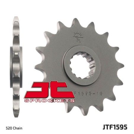 Piñón JT SPROCKETS acero estándar 1595 - Paso 520 - motoscamaralweb.com