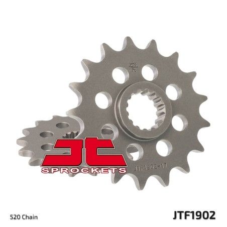 Piñón JT SPROCKETS acero estándar 1902 - Paso 520 - motoscamaralweb.com