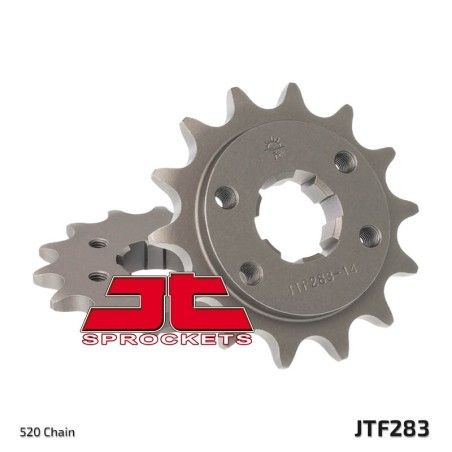 Piñón JT SPROCKETS acero estándar 283 - Paso 520 - motoscamaralweb.com