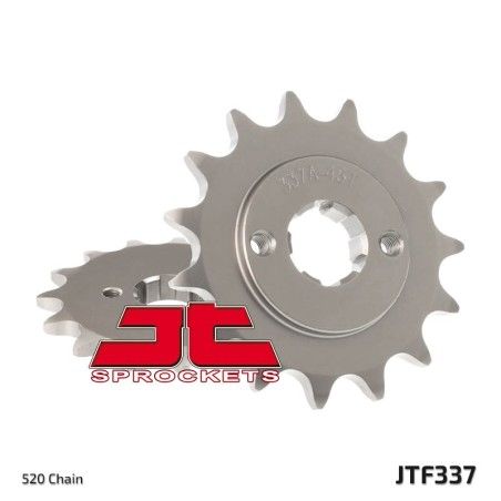 Piñón JT SPROCKETS acero estándar 337 - Paso 520 - motoscamaralweb.com