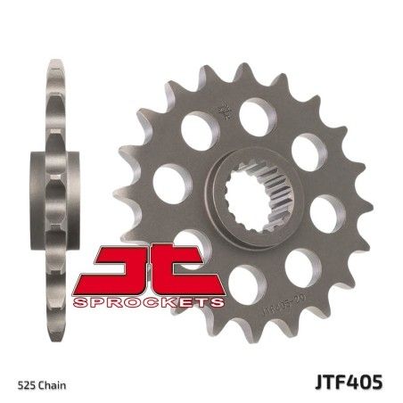 Piñón JT SPROCKETS acero estándar 405 - Paso 525 - motoscamaralweb.com
