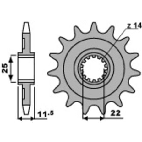 Piñón PBR acero estándar 2207 - 520 - motoscamaralweb.com