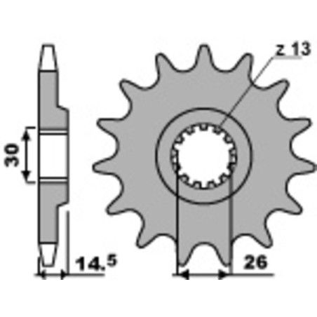 Piñón PBR acero estándar 335 - 630 - motoscamaralweb.com