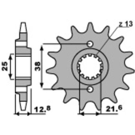 Piñón PBR acero estándar 511 - 520 - motoscamaralweb.com