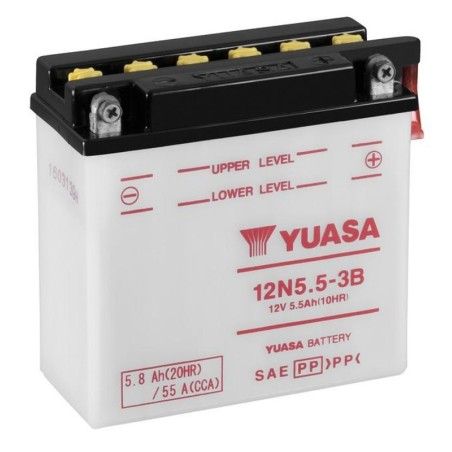 Batería YUASA 12N5.5-3B Combipack (con electrolito) - motoscamaralweb.com