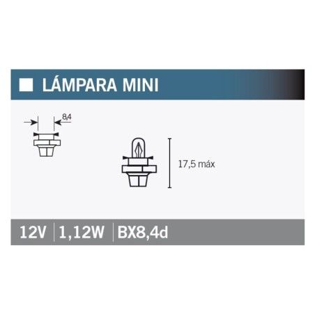 Lámpara OSRAM 2473MFx6 12V 1.5W - 10 uds - motoscamaralweb.com