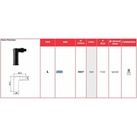 Pipa de bujía NGK L05EA - motoscamaralweb.com