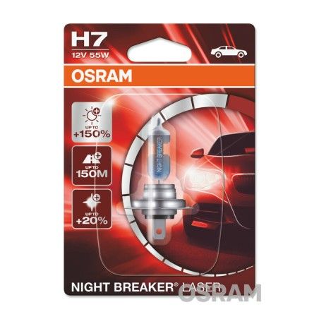 Lámpara OSRAM Night Breaker Laser H7 Light 12V 55W - 1 ud - motoscamaralweb.com