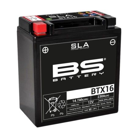 Batería BS BATTERY SLA BTX16 (FA) - motoscamaralweb.com