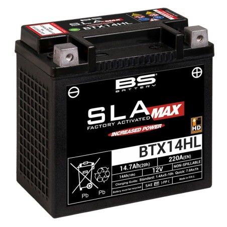 Batería BS BATTERY SLA MAX BTX14HL (FA) - motoscamaralweb.com