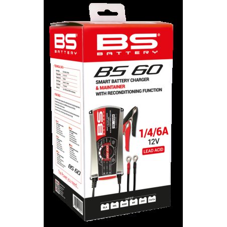Cargador de bateria inteligente Pro BS Battery BS60 - 12V 1/4/6A - motoscamaralweb.com