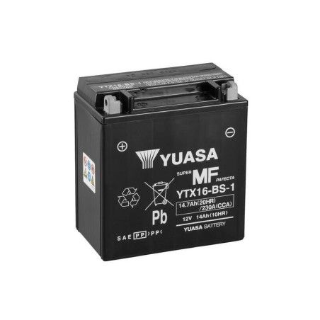 Batería YUASA YTX16-BS-1 Combipack (con electrolito) - motoscamaralweb.com