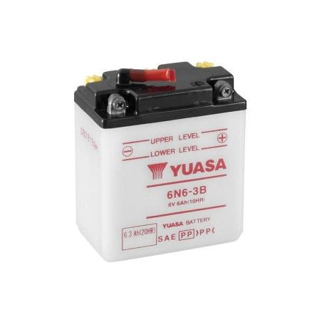 Batería YUASA 6N6-3B Dry charged (sin electrolito) - motoscamaralweb.com