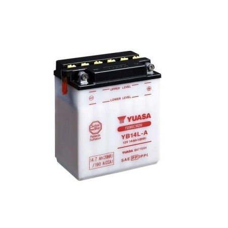 Batería YUASA YB14L-A Dry charged (sin electrolito) - motoscamaralweb.com