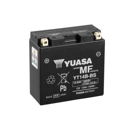 Batería YUASA YT14B-BS Combipack (con electrolito) - motoscamaralweb.com