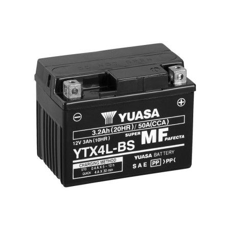 Batería YUASA YTX4L-BS Combipack (con electrolito) - motoscamaralweb.com
