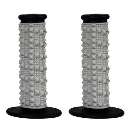 Puños SCAR X2R Dual Density Full Diamond - Gris / Negro - motoscamaralweb.com