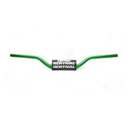 Manillar Renthal Fatbar Carmichael verde con protector negro 604-01-GN - motoscamaralweb.com