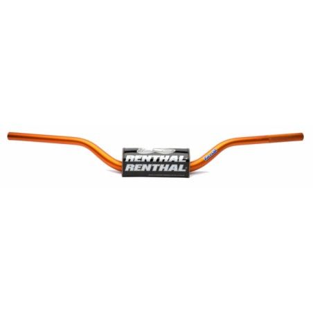 Manillar Renthal Fatbar SX85 13- naranja con protector negro 831-01-OR - motoscamaralweb.com