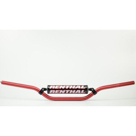 Manillar Renthal motocross Carmichel rojo con protector negro 971-08-RD-01-185 - motoscamaralweb.com