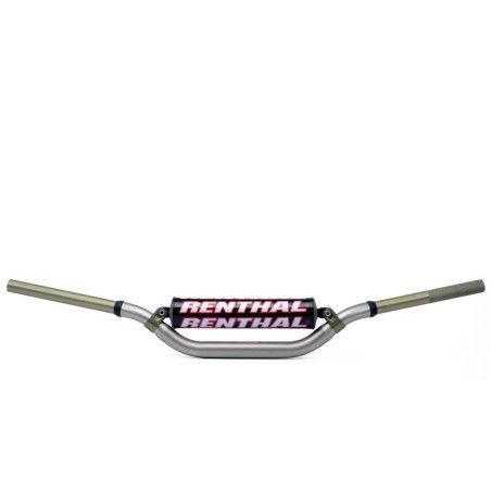 Manillar Renthal Twinwall Carmichael alto titanio con protector negro 997-01-TG-02-185 - motoscamaralweb.com