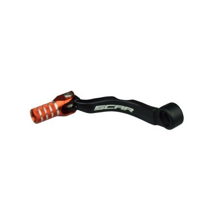 Pedal de cambio SCAR - Negro / Puntera naranja - motoscamaralweb.com