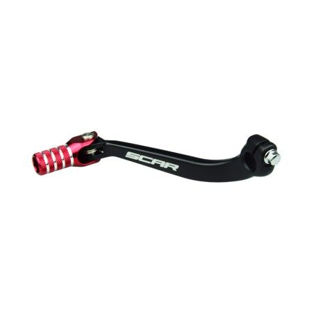 Pedal de cambio SCAR - Negro / Puntera roja - motoscamaralweb.com