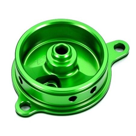 Tapa filtro de aceite verde Kawasaki V PARTS - motoscamaralweb.com