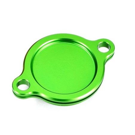 Tapa filtro de aceite verde Kawasaki Suzuki V PARTS - motoscamaralweb.com