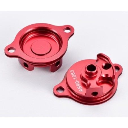 Tapa filtro de aceite rojo Honda V PARTS - motoscamaralweb.com