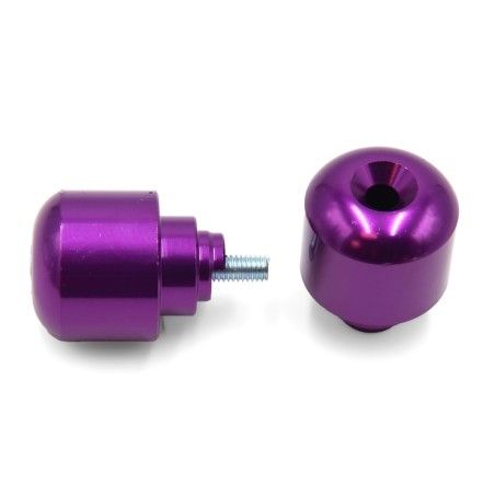 Juego contrapesos manillar V PARTS aluminio lila - motoscamaralweb.com