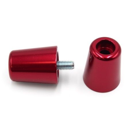Juego contrapesos manillar V PARTS aluminio Kawasaki rojo - motoscamaralweb.com