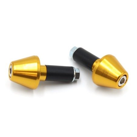Juego contrapesos manillar V PARTS cónicos aluminio 13.5mm oro - motoscamaralweb.com